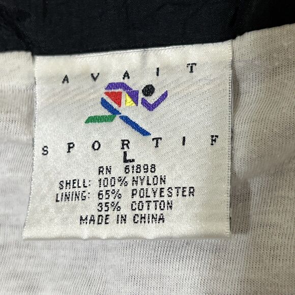 VTG 90S Jacket Mens L Windbreaker Colorblock Striped Full Zip Aviat Sportif - Picture 3 of 13